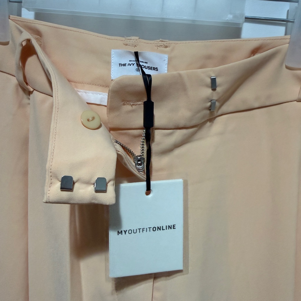 Wide Leg Trousers In Peach — image 3 of 5